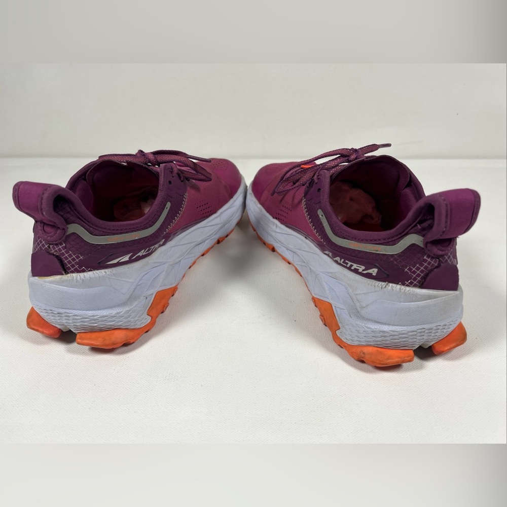 SOLD Altra Women's Olympus 5 Running Shoes Vibram Trail Run Purple Orange Size 8 - Picture 9 of 14